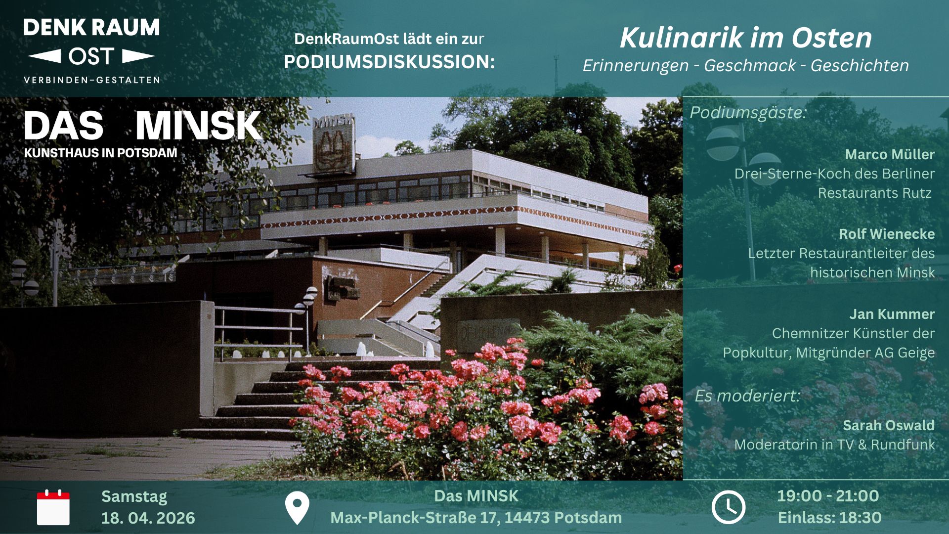 „Kulinarik im Osten“ Erinnerungen – Geschmack – Geschichten